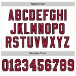 Custom Name Number Football Jersey - Personalized White Cardinal Black Mesh Authentic Team Jersey Personalized White Cardinal-Black