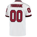 Customizable White Cardinal Authentic Football Jersey with Team Name and Number - Mens Throwback Mesh Personalized White