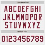 Custom Name and Number Unisex Softball Jersey - Personalized Black and White Crimson Pinstripe Two-Button Design Personalized