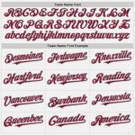 Custom Name and Number Unisex Softball Jersey - Personalized Gray Two-Button White Crimson Pinstripe Design Personalized