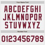Custom Name and Number Unisex Softball Jersey - Personalized Gray Two-Button White Crimson Pinstripe Design Personalized