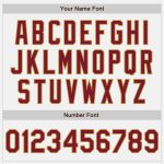 Custom Team Pinstripe Softball Jersey, Personalized White Crimson Old Gold Two-Button Unisex with Name & Number Personalized