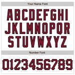 Custom Baseball Jersey with Personalized Name & Number - White Crimson-Black 3D Pattern Design Personalized White Crimson-Black