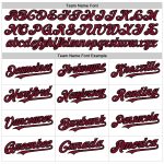 Custom Name and Number 3D Pattern Gradient Twinkle Star Baseball Jersey - Personalized White Crimson-Black Team Apparel Personalized