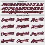 Personalized Authentic Baseball Jersey in White Crimson-Black Colors Personalized White Crimson-Black Authentic Baseball
