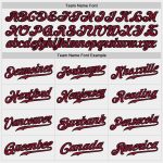 Custom Name and Number Personalized Baseball Jersey - White Crimson-Black Authentic Team Jersey Personalized White Crimson-Black