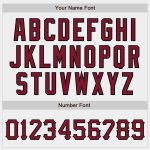 Custom Name and Number Personalized Baseball Jersey - White Crimson-Black Authentic Team Jersey Personalized White Crimson-Black