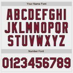 Personalized Authentic Baseball Jersey in White Crimson-Black Colors Personalized White Crimson-Black Authentic Baseball
