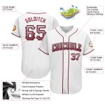 Custom Name and Number Personalized Baseball Jersey - Authentic Drift Fashion in White Crimson and Black Personalized White