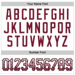 Custom Name and Number Personalized Baseball Jersey - Authentic Drift Fashion in White Crimson and Black Personalized White
