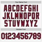 Custom Team Jersey with Personalized Name & Number - White Crimson-Black Sleeveless Baseball Jersey Personalized White Crimson-Black