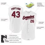 Custom Team Jersey with Personalized Name & Number - White Crimson-Black Sleeveless Baseball Jersey Personalized White Crimson-Black