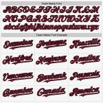 Custom Team Jersey with Personalized Name & Number - White Crimson-Black Sleeveless Baseball Jersey Personalized White Crimson-Black