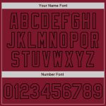 Custom Personalized Baseball Jersey with Team Name and Number - White Crimson-Black Authentic Split Fashion Personalized