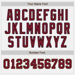 Custom Name and Number Personalized Two Tone Baseball Jersey - White Crimson-Black Authentic Team Jersey Personalized White