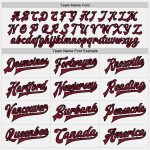 Custom Name and Number Varsity Letterman Bomber Jacket in White Crimson-Black Two Tone Full-Snap Design Personalized White