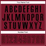 Custom Sublimation Soccer Jersey with Personalized Name and Number, White Crimson-Black Split Design - Fashion Uniform Personalized