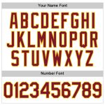 Personalized Baseball Jersey in White, Crimson, and Gold - Authentic Team Apparel Personalized White Crimson-Gold Authentic