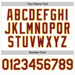 Personalized Authentic Baseball Jersey with Custom Name and Number - White Crimson Gold Line Personalized White Crimson-Gold