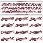 Custom Team Name and Number Baseball Jersey - Personalized White Crimson-Gray Authentic Design Personalized White Crimson-Gray