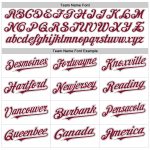 Custom Baseball Jersey with Personalized Name and Number - White Crimson Gray Authentic Raglan Sleeves Personalized White