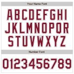 Custom Baseball Jersey with Personalized Name and Number - White Crimson Gray Authentic Raglan Sleeves Personalized White