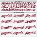 Custom Name and Number Personalized Baseball Jersey - White Crimson-Gray Authentic Sleeveless Design Personalized White Crimson-Gray