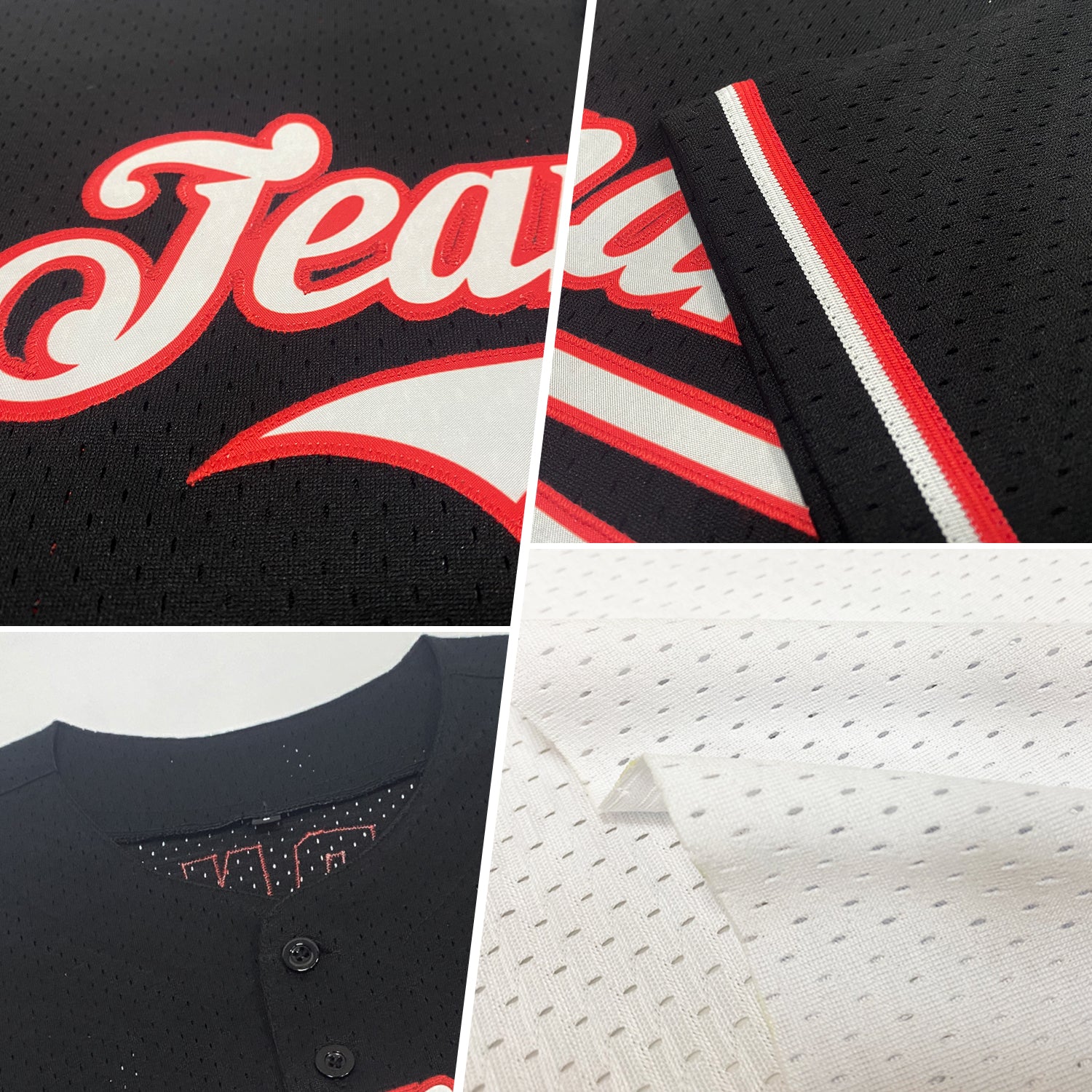Personalized White Crimson-Gray Mesh Authentic Throwback Baseball Jersey Team Custom Name and Number Custom Name & Number Personalized Throwback Baseball Jersey - White Crimson-Gray Mesh Authentic Team Jersey Personalized - Image 2