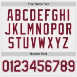 Personalized Unisex Softball Jersey - White Crimson-Gray Two-Button Design Personalized White Crimson-Gray Two-Button Unisex