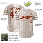 Custom Crimson Gold Pinstripe Baseball Jersey with Personalized Name & Number - Authentic Team Gear Personalized White (Crimson