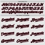 Custom Crimson Pinstripe Baseball Jersey with Personalized Name and Number - Authentic Black and White Raglan Sleeves Personalized