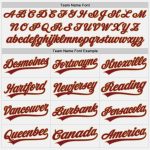 Custom Personalized Baseball Jersey - White Crimson Pinstripe - Authentic Team Name & Number Personalized White Crimson Pinstripe