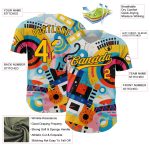 Custom Name and Number Baseball Jersey with Personalized 3D Pattern Design in White Gold and Black - Authentic Team Apparel