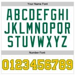 Custom Name and Number Authentic Throwback Basketball Jersey - White Gold with Kelly Green Details Personalized White Gold-Kelly