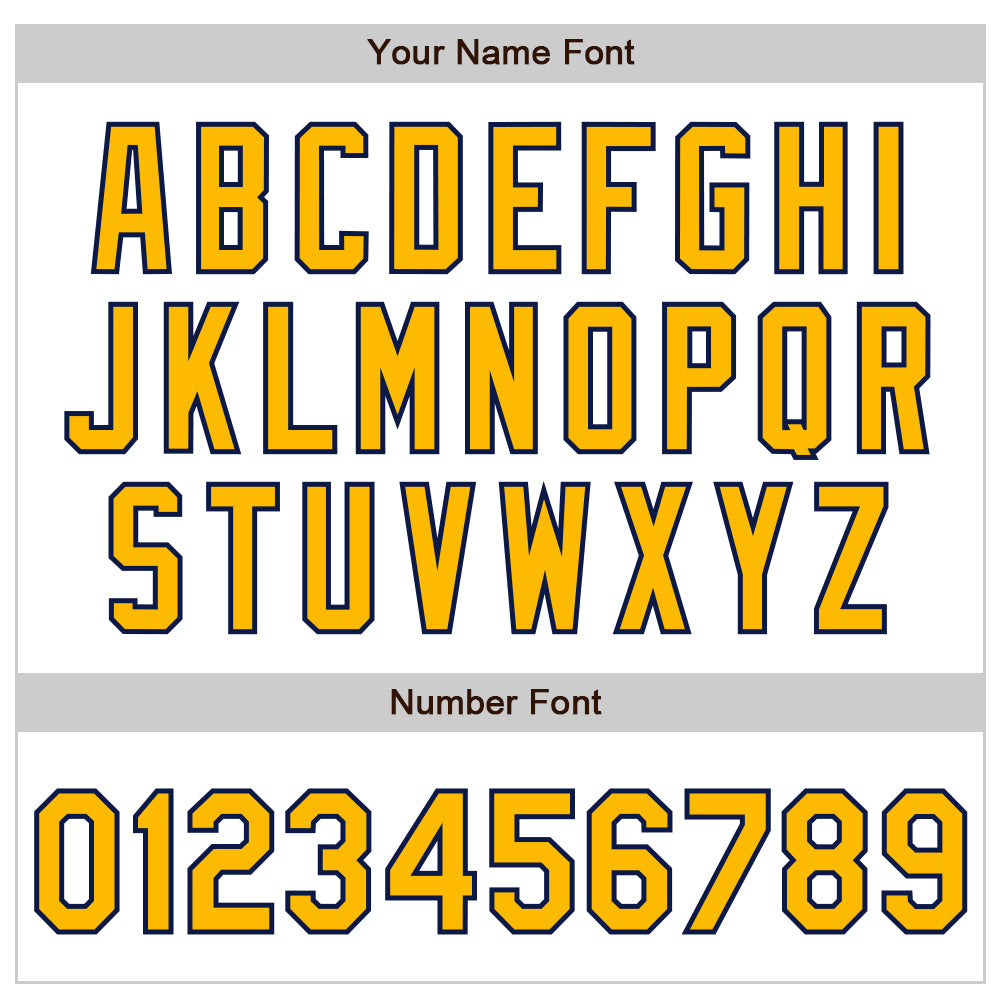 Personalized White Gold-Navy Authentic Raglan Sleeves Baseball Jersey Team Custom Name and Number Custom Name and Number Baseball Jersey - Personalized Authentic Raglan Sleeves in White Gold and Navy Personalized White - Image 5