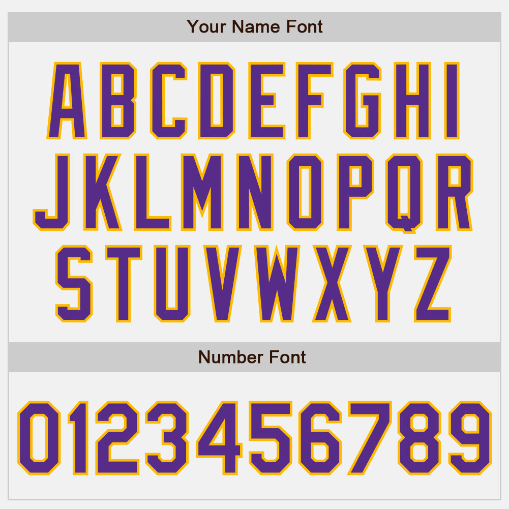 Personalized White Gold Pinstripe Purple Two-Button Unisex Softball Jersey Team Custom Name and Number Custom Name and Number Purple Two-Button Unisex Softball Jersey - Personalized White Gold Pinstripe Design Personalized White - Image 5