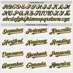 Custom Name and Number Softball Jersey for Team - Personalized Royal Two-Button Unisex White Gold Pinstripe Personalized
