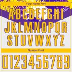 Custom Name and Number Soccer Jersey Uniform - Personalized White Gold Purple Design Personalized White Gold-Purple Sublimation
