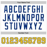 Custom Name & Number Personalized White Gold-Royal Basketball Jersey - Authentic Throwback Style Personalized White Gold-Royal