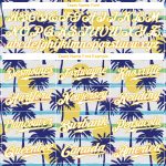 Custom Name and Number Hawaii Palm Trees 3D Pattern White Gold Baseball Jersey - Personalized Team Apparel Personalized White