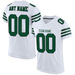 Personalized Green-Black Authentic Football Jersey - White Gotham Design Personalized White Gotham Green-Black Mesh Authentic