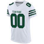 Personalized Green-Black Authentic Football Jersey - White Gotham Design Personalized White Gotham Green-Black Mesh Authentic