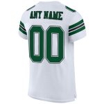 Customizable Green-Black Mesh Football Jersey with Personalized Name and Number - Authentic White Gotham Team Jersey Personalized