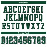 Customizable Green-Black Mesh Football Jersey with Personalized Name and Number - Authentic White Gotham Team Jersey Personalized