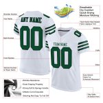 Personalized Green-Black Authentic Football Jersey - White Gotham Design Personalized White Gotham Green-Black Mesh Authentic