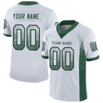 Customizable Green-Black Mesh Football Jersey with Personalized Name and Number - Drift Fashion Team Jersey Personalized