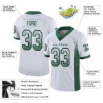 Customizable Green-Black Mesh Football Jersey with Personalized Name and Number - Drift Fashion Team Jersey Personalized