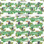 Custom Name Number Baseball Jersey with 3D Toucan Design & Tropical Palm Leaves - Personalized White Green Team Apparel Personalized