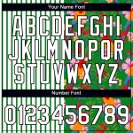 Custom Name and Number Tropical Hawaii Leaves Parrot Performance T-Shirt - Personalized 3D Green-Black Design Personalized