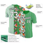 Custom Name and Number Tropical Hawaii Leaves Parrot Performance T-Shirt - Personalized 3D Green-Black Design Personalized